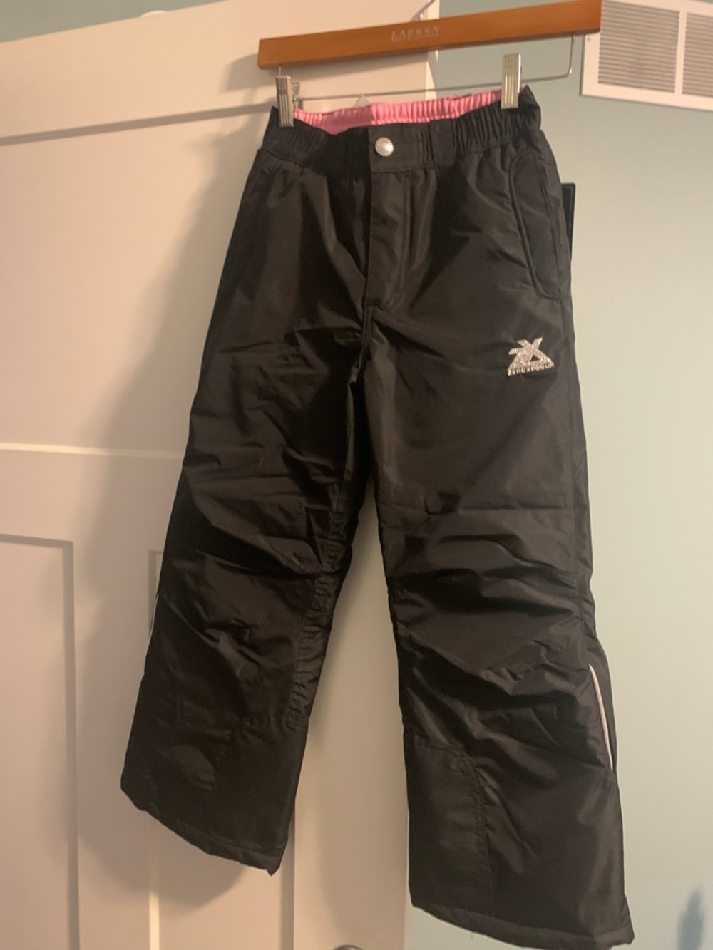 X2 Black Snow Pants with Pink Waistband NWT